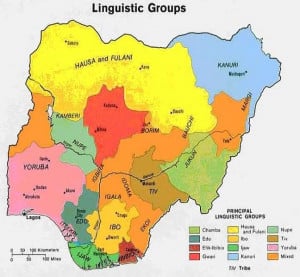 nigerian language groups notice where yoruba language is spoken lower ...