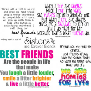 FRIENDS/SISTERS QUOTES - Polyvore
