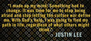 Justin Lee, TORN, quoted