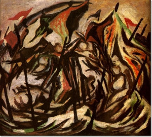 Jackson Pollock: Composition with Figures and Banners (c. 1934-38)