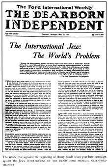The International Jew : The World's Problem in The Dearborn ...