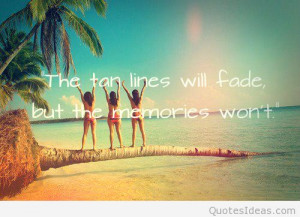 Summer memories quote with image