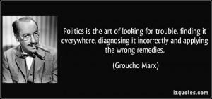 Politics Is The Art Of Looking For Trouble Finding It Everywhere ...