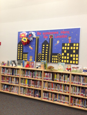 Superhero theme/ Library Bulletin board