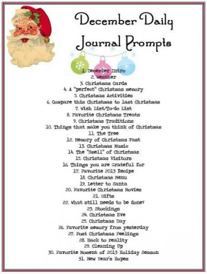 December Daily Journal Prompts