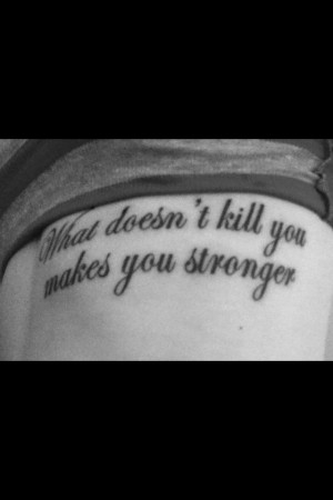 Rib cage tattoo. What doesn't kill you makes you stronger.