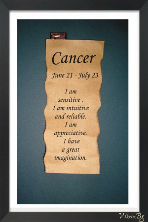 CANCER ZODIAC Parchment Astrological quote saying. €3.00, via Etsy.