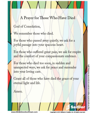 Prayer for those who have died