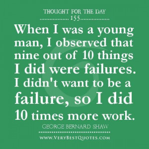Hard work quotes failure quotes thought of the day