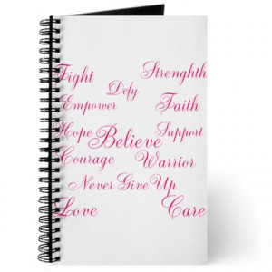 ... Cancer Journals & Spiral Notebooks > Breast Cancer Words of