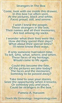 preserving family history. Remember to ALWAYS ID your precious family ...