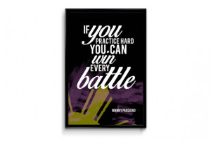 Manny Pacquiao Inspirational Battle Wall Quote Poster Print | Sports ...