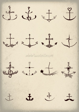 anchor tattoos set two by sabinesusanne designs interfaces tattoo ...