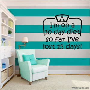 FUNNY DIET Family Vinyl Wall Art quote Home Decor Decal Words Phrases ...