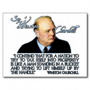 Winston Churchill Quote on Taxation Post Cards