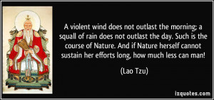 violent wind does not outlast the morning; a squall of rain does not ...