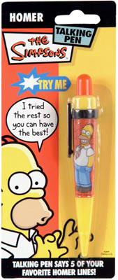 Details about The Simpsons Talking Homer Simpson Quotes Writing Pen