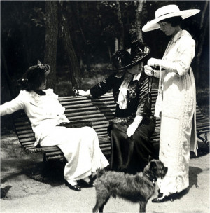 ... at the park with Brussels Griffon Terrier by Jacques-Henri Lartigue