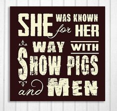 She was known for her way with Show Pigs and Men humorous vintage ...