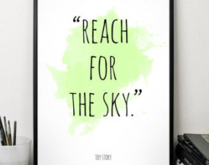 Reach for the sky, Toy story print, Alternative Watercolor Poster ...