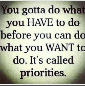 Get your priorities straight