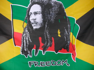 Bob on Jamaican Flag Image