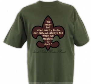 Custom T-shirt Design 100 years with Lord baden powell quote chocolate