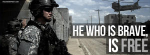Army Rangers He Who Is Brave Quote Facebook Cover