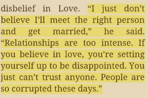 Relationships. Quite how I feel/believe. Reality vs Dreaminess