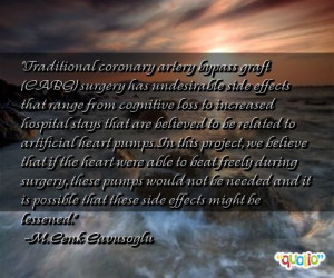 Traditional coronary artery bypass graft (CABG) surgery