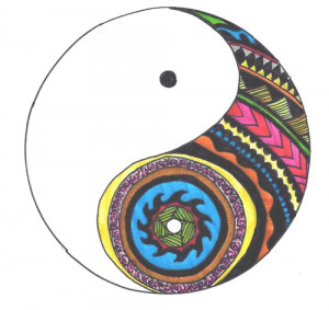colorful #yin yang #colourful #yin yangs #yin yang gif #trippy #rad