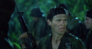 Willem Dafoe with a Colt 653P as SSG Elias Grodin in Platoon (1986).