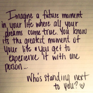 ... you get to experience it with one person... who's standing next to you