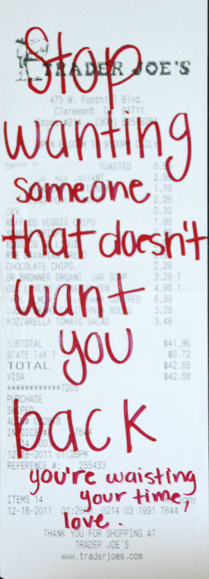 Exactly, why waste your time and tears on someone that doesn’t want ...