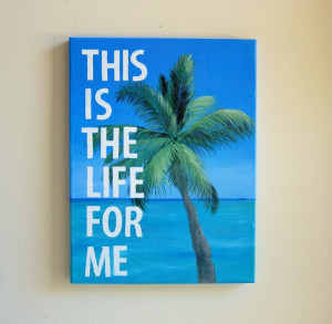 Inspiration Artworks, Beach Art, Artworks Quote, Canvas Painting, Palm ...