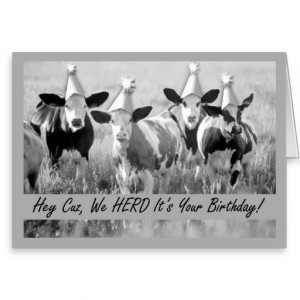 Birthday Cousin Funny Cows Cards