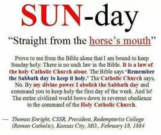Sunday is not the Sabbath. Those who keep it on Sunday are submitting ...