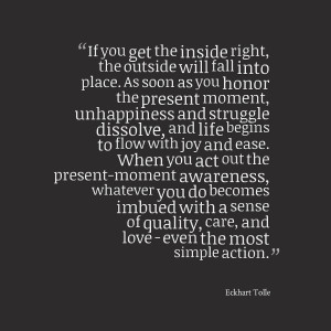 Eckhart Tolle Quote – Present Moment Awareness