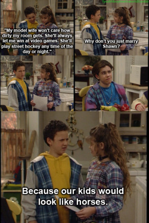 Most popular tags for this image include: boy meets world, funny and ...