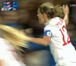 Christine Sinclair Scores Her Third Goal Against The US Women's Soccer ...