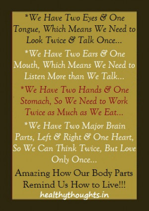 inspirational-life-quotes-Amazing How Our Body Parts Remind Us How to ...