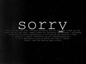 Sorry Quote Graphic