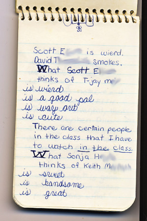 Rachel Scott Diary what scott e. thinks of t-jay
