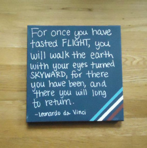 This flying quote painted on canvas is perfect for the aviator in your ...