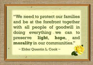 March 2014 Visiting Teaching message Quote from Elder Quentin L Cook.
