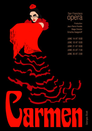 Opera poster for “Carmen” — Media Arts Award Winner .