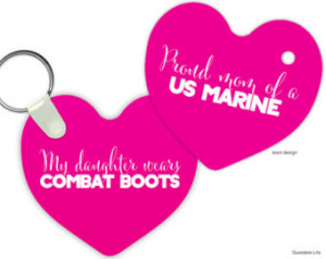 ... Boots // Proud Mom Of A US Marine // Heart Keychain // Double Sided