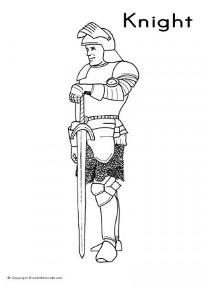 Image Medieval Knight And Princess Coloring Page From