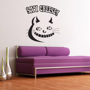 Wall Decal Vinyl Sticker Cheshire Cat Alice Wonderland Fairyt... More