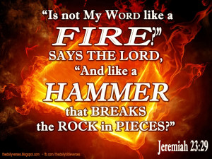 Is not My word like a fire?